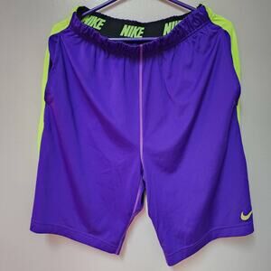 Nike Dri-Fit Mens Purple Shorts size Medium Neon Athletic